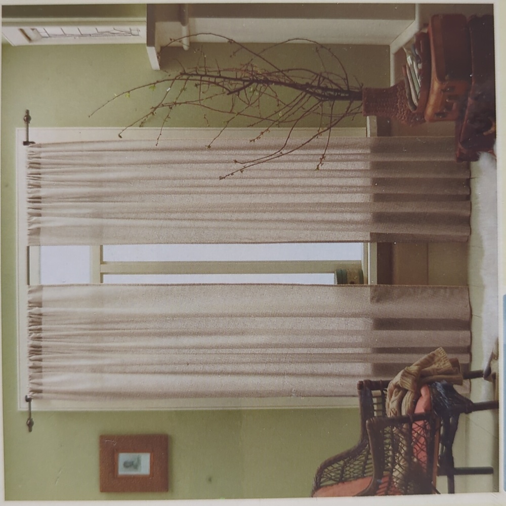 New Home One Window Sheer Natural Linen Panel 60" x 84"